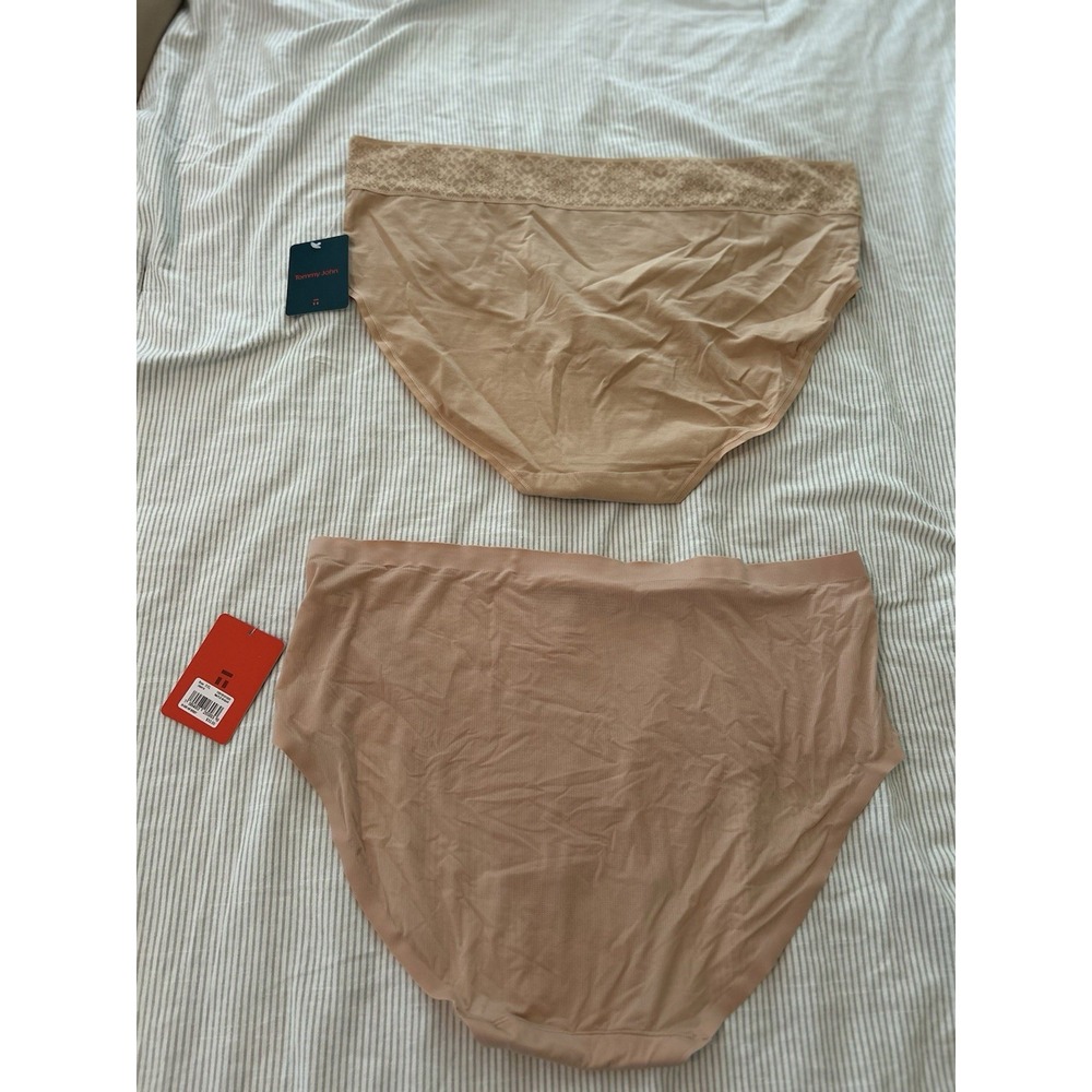 Tommy John Womens 2XL Underwear High Rise Brief Lot Of 2 Cool Cotton Lace, Air - Picture 9 of 12